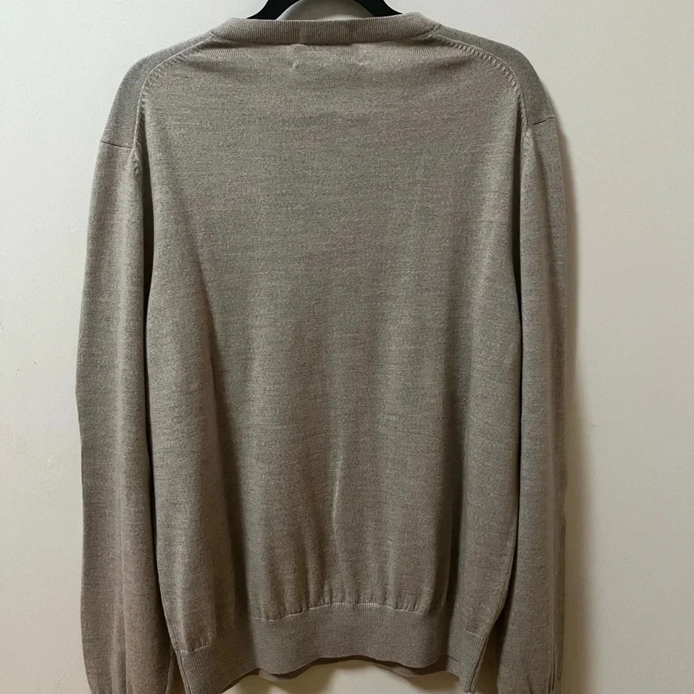 Fairway & Greene 100% Italian Merino Wool Pull Over V-Neck Sweater- Size Large